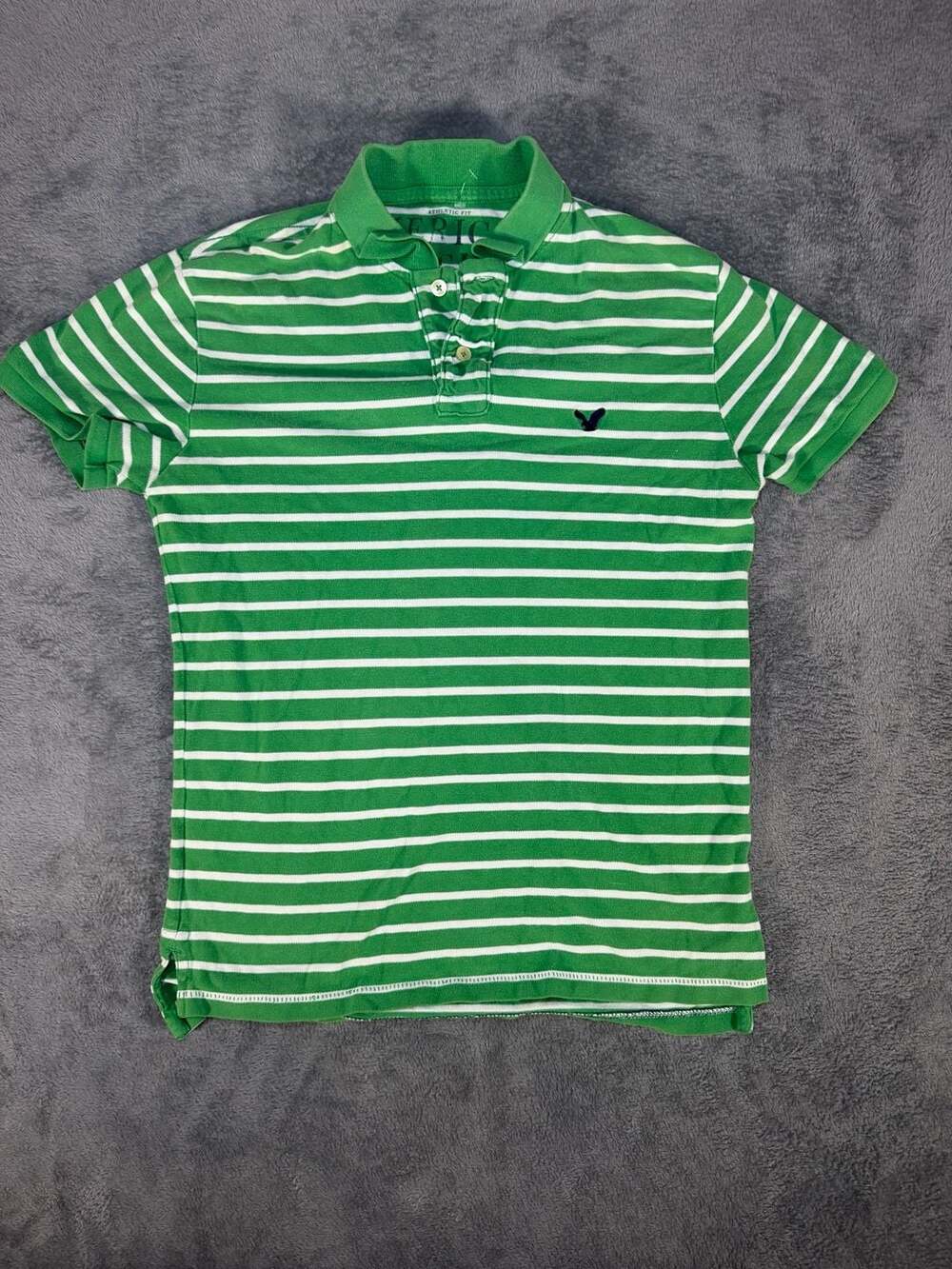 American Eagle Outfitters Striped Polo Size M Athletic Fit
Y2K